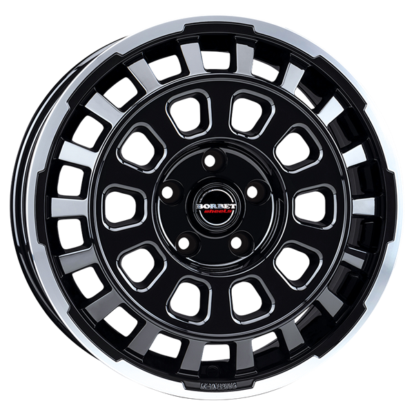 Borbet CW7 black rim polished 7,50x18 5x120,00 ET53,00