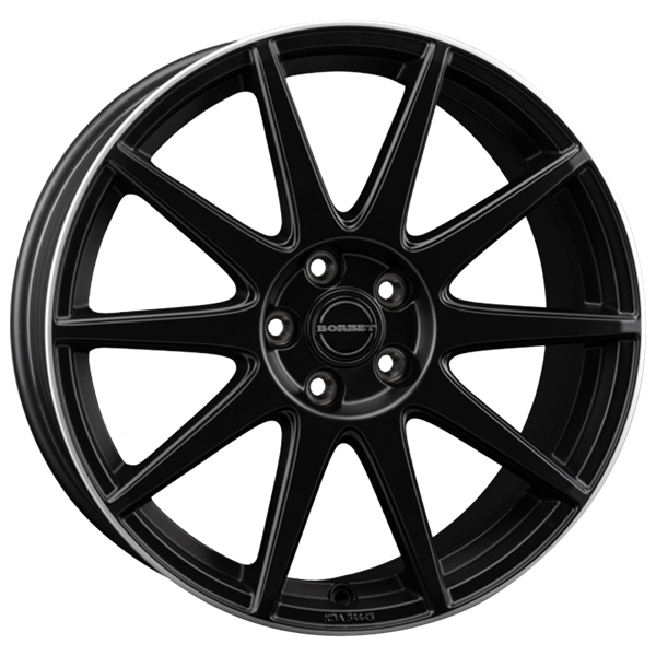 Borbet GTX black matt rim silver 8,00x19 5x114,30 ET53,00