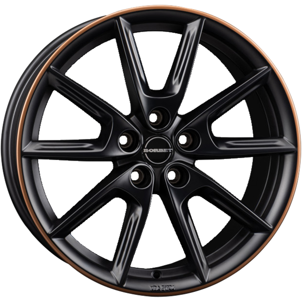 Borbet LX18 black matt rim copper 8,00x18 5x112,00 ET40,00