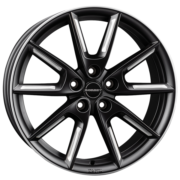 Borbet LX18 black silver spoke rim 8,00x18 5x114,30 ET40,00