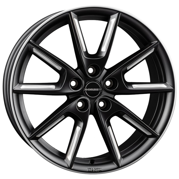 Borbet LX19 black matt silver spoke rim 8,00x19 5x108,00 ET50,00