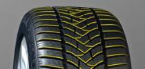 Bieznik opony zimowej Dunlop Winter Sport 5 z zaznaczonymi rowkami rowki bieznika w oponie zimowej dunlop winter sport 5