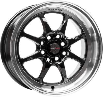 Japan Racing TF2 Black 7,50x15 4x100,00 / 4x114,30 ET10,00