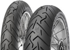 Gros plan de la bande de roulement Pirelli Scorpion Trail II 120/70 R19 60 V Avant TL M/C