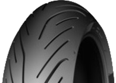 Gros plan de la bande de roulement Michelin Pilot Power 3 Scooter 120/70 R14 55 H Avant TL M/C
