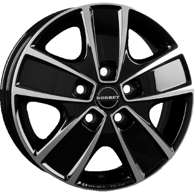 Borbet CWG black polished 6,00x16 5x130,00 ET68,00