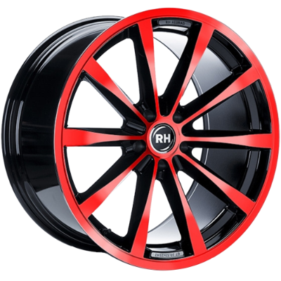 RH Alurad GT Rad Black Polished Red 10,00x19 5x112,00 ET45,00