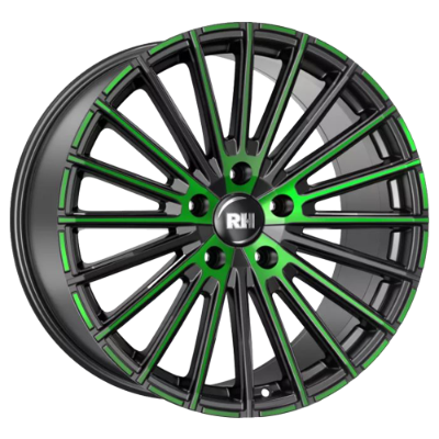 RH Alurad WM Flowforming Black Polished Green 9,00x20 5x112,00 ET26,00