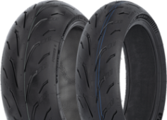 Gros plan de la bande de roulement Michelin Power 6 240/45ZR17 (82 W) Arrière TL