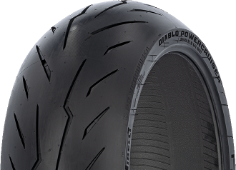 Gros plan de la bande de roulement Pirelli Diablo PowerCruiser 160/70 R17 73 V Avant TL M/C