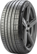 Gros plan de la bande de roulement Pirelli P Zero (PZ4) 245/45 R19 102 Y RUN ON FLAT R-F, XL, MOE, S.C.