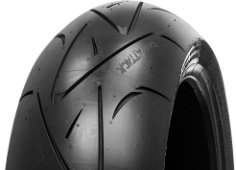 Gros plan de la bande de roulement Continental ContiSportAttack 180/55ZR17 (73 W) Arrière TL M/C