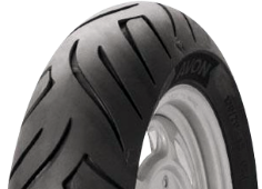 Gros plan de la bande de roulement Avon AM63 Viper Stryke 80/90-14 40 S Avant TL