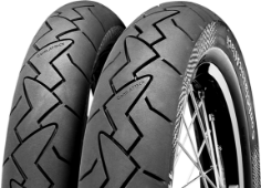 Gros plan de la bande de roulement Continental ContiClassicAttack 120/90 R18 65 V Arrière TL M/C